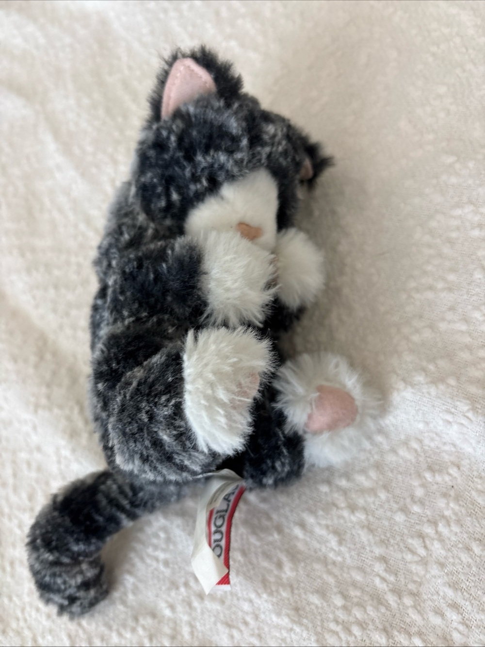 Douglas Kitten Plush Stuffed Animal Lil Baby Black & White Stripe Cat Cuddle Toy